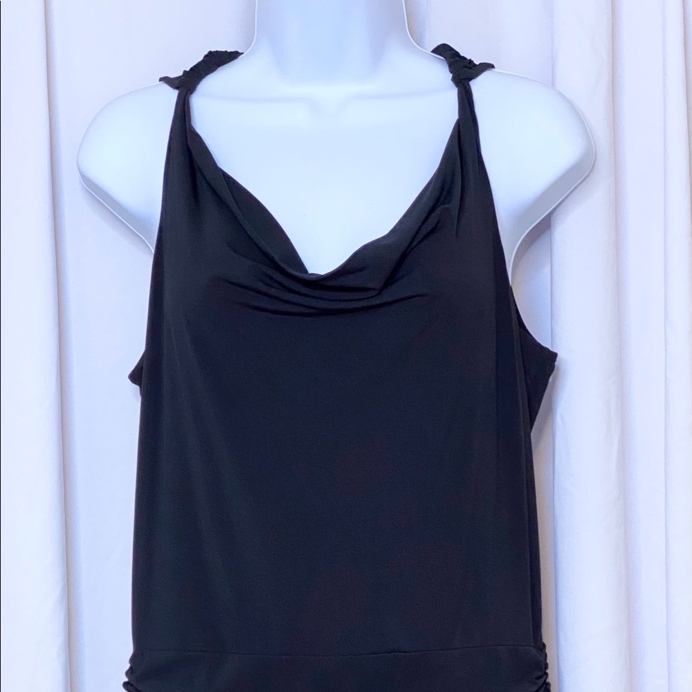 BCBGMaxAzria black ruched dress